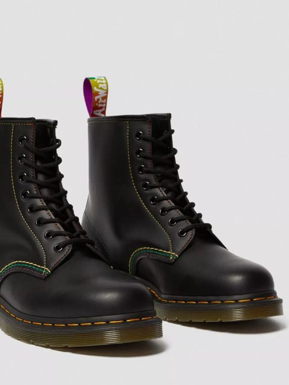 DR. MARTENS Unisex 1460 For Pride Smooth Leather Lace Up Boots Size 8M/9W Black - Picture 2 of 14
